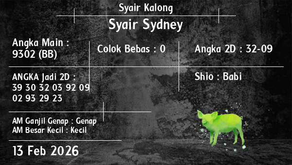 Syair Kalong - Syair Sydney