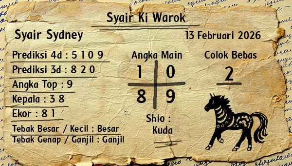 Syair Ki Warok - Syair Sydney