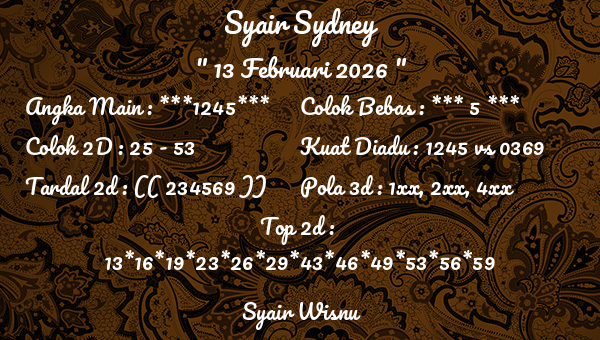 Syair Wisnu - Syair Sydney